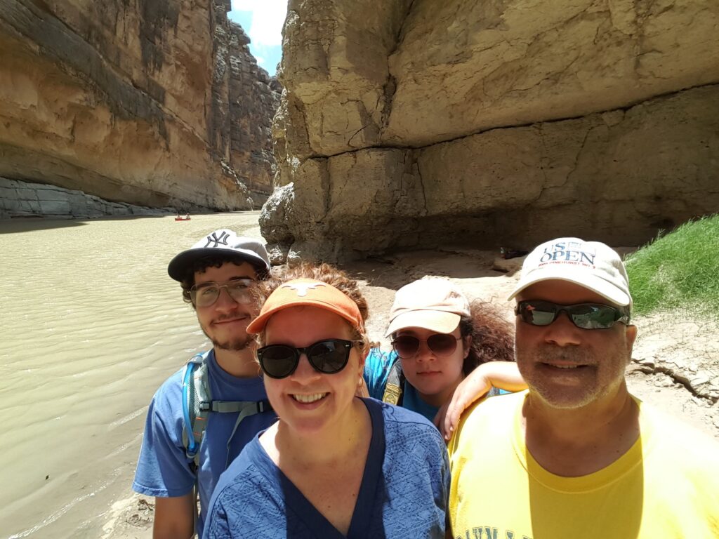 Carolyn Ramirez's family enjoying in a national park in the US